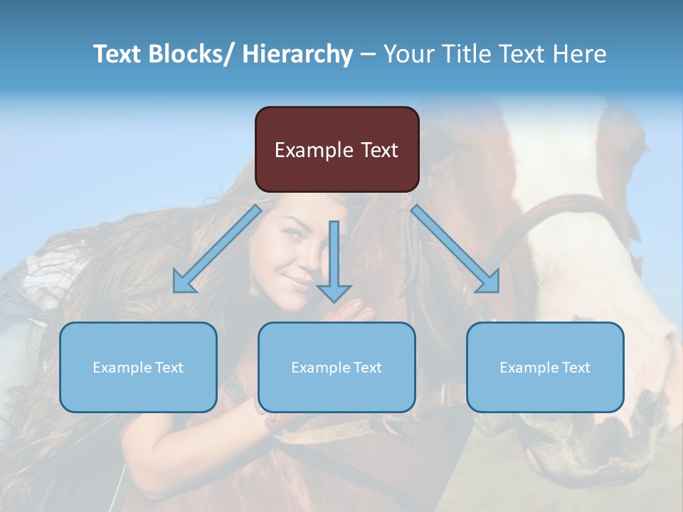 A Woman Is Posing Next To A Horse PowerPoint Template