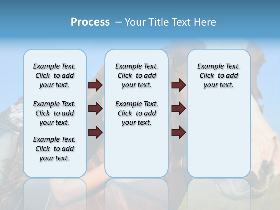 A Woman Is Posing Next To A Horse PowerPoint Template