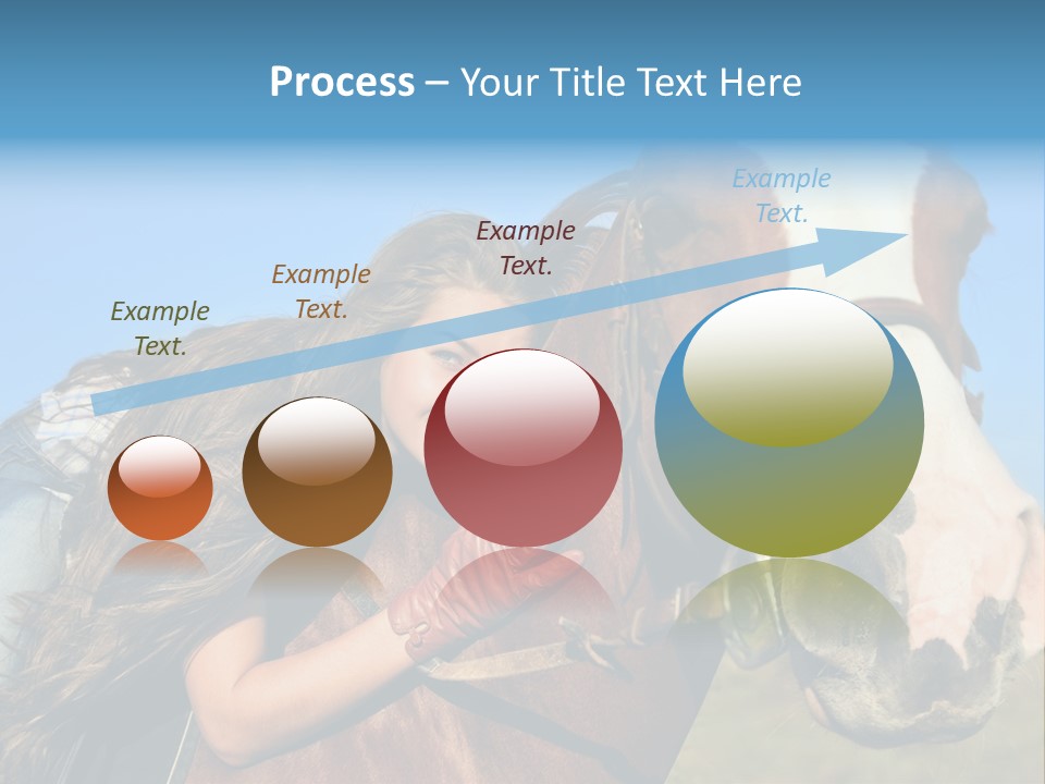 A Woman Is Posing Next To A Horse PowerPoint Template