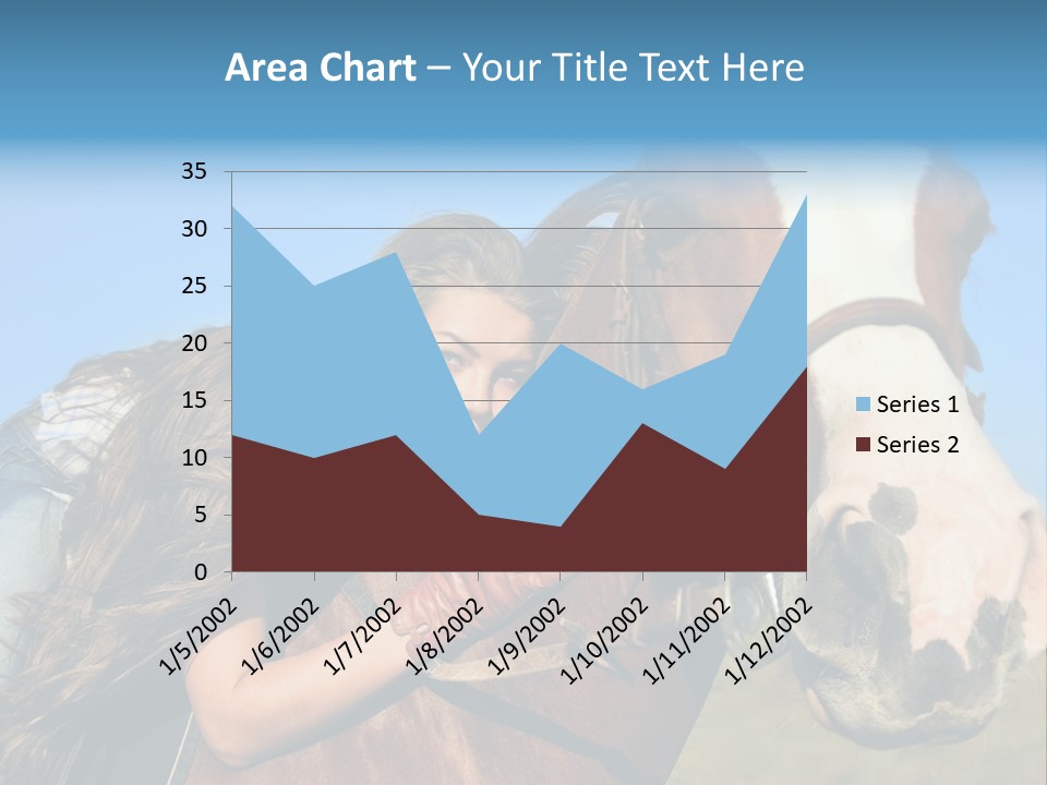 A Woman Is Posing Next To A Horse PowerPoint Template