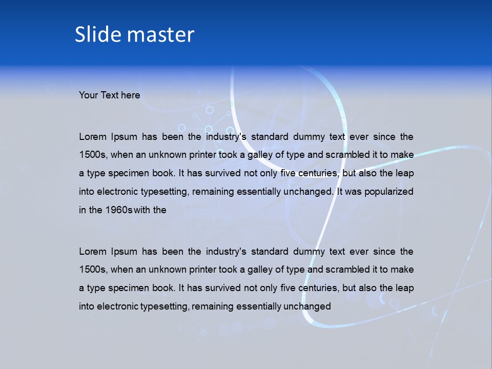 A Blue Abstract Background With Lines And Dots PowerPoint Template