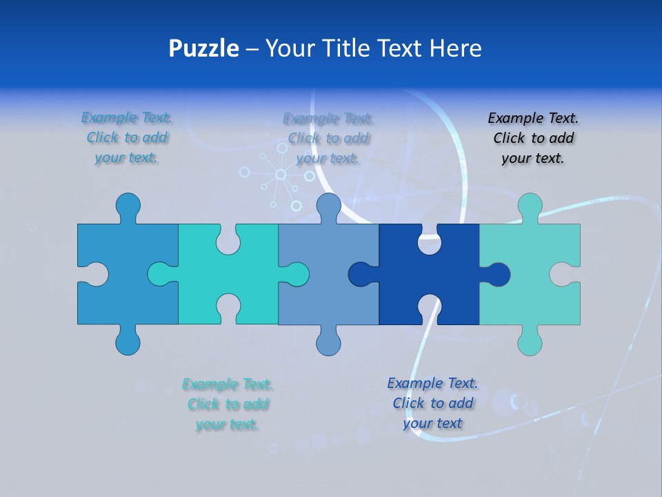 A Blue Abstract Background With Lines And Dots PowerPoint Template