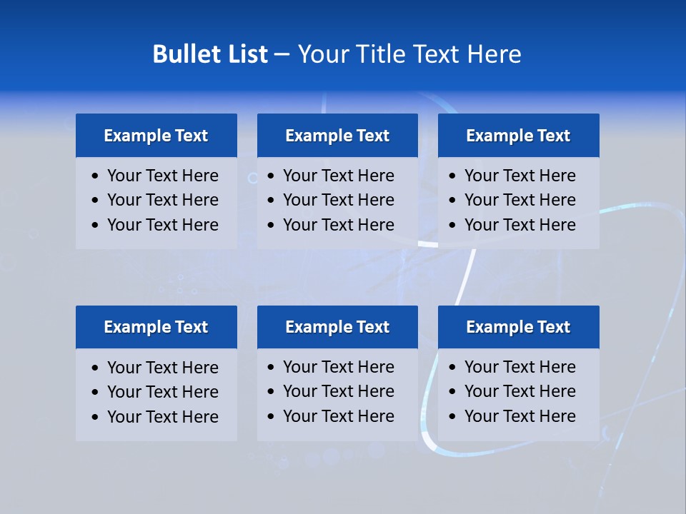 A Blue Abstract Background With Lines And Dots PowerPoint Template