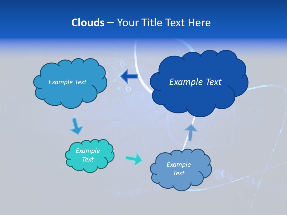 A Blue Abstract Background With Lines And Dots PowerPoint Template