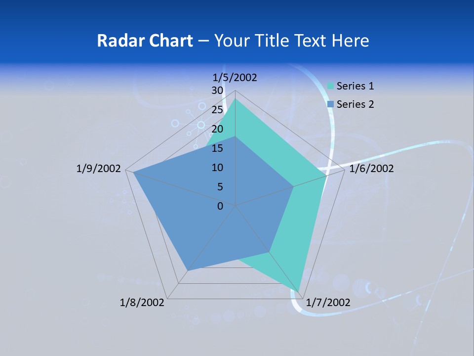 A Blue Abstract Background With Lines And Dots PowerPoint Template