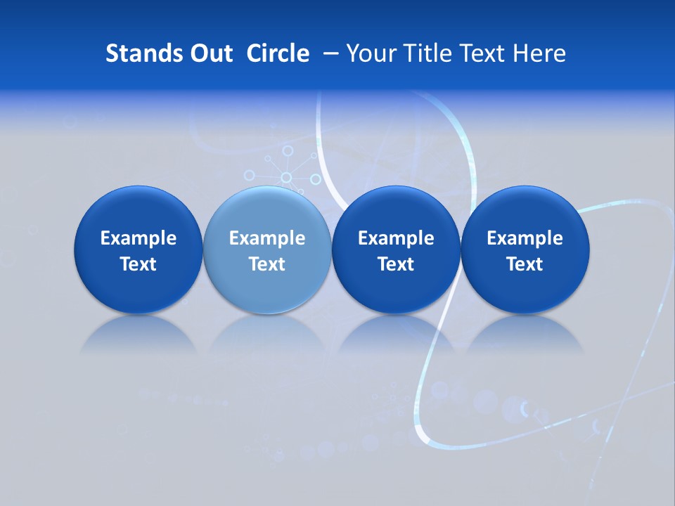 A Blue Abstract Background With Lines And Dots PowerPoint Template