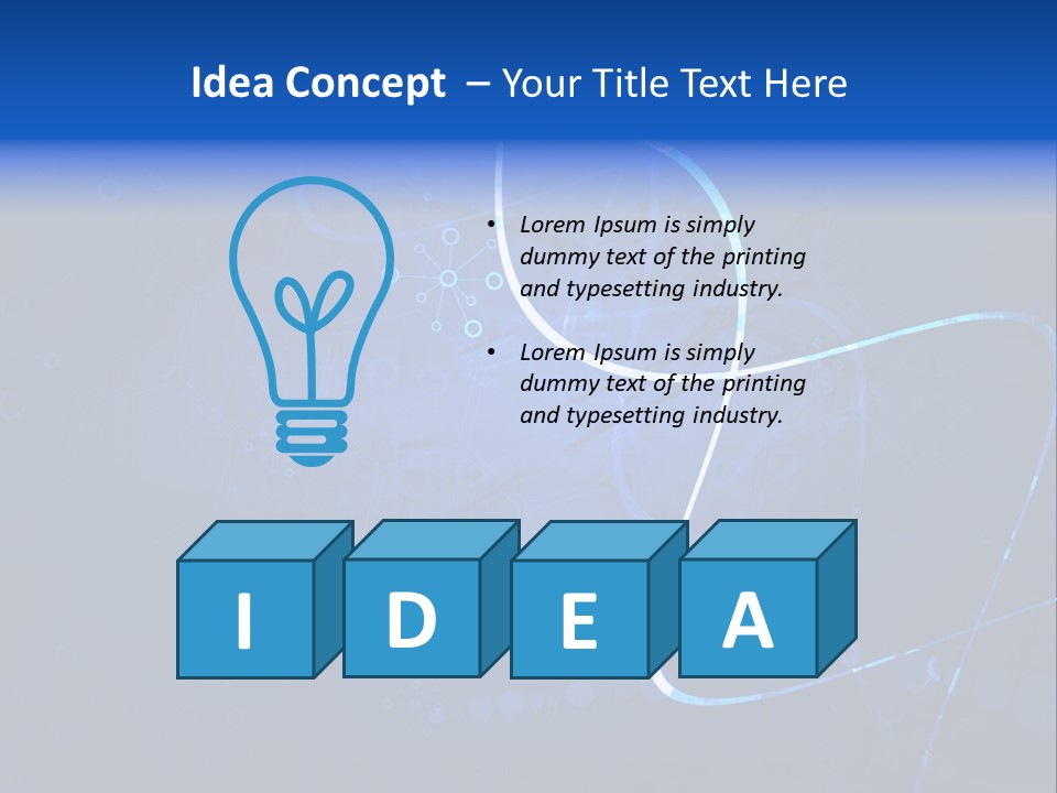 A Blue Abstract Background With Lines And Dots PowerPoint Template