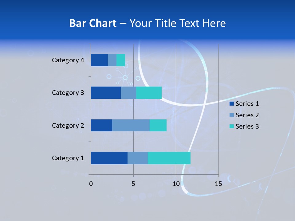 A Blue Abstract Background With Lines And Dots PowerPoint Template
