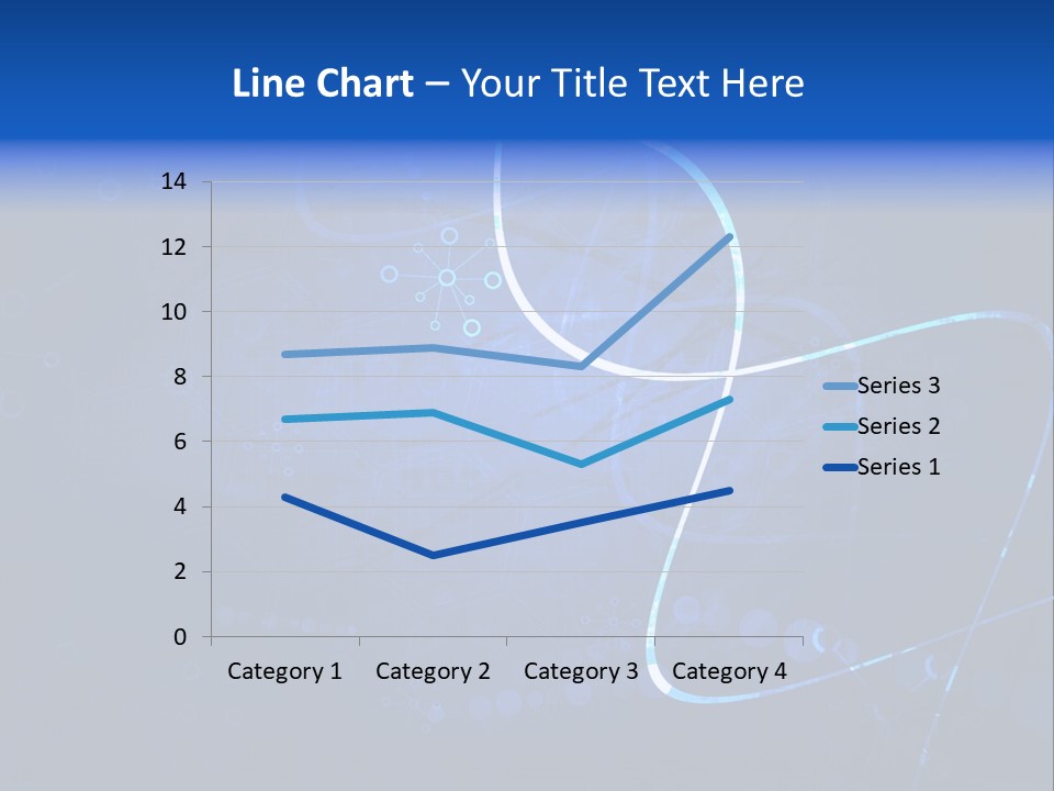 A Blue Abstract Background With Lines And Dots PowerPoint Template