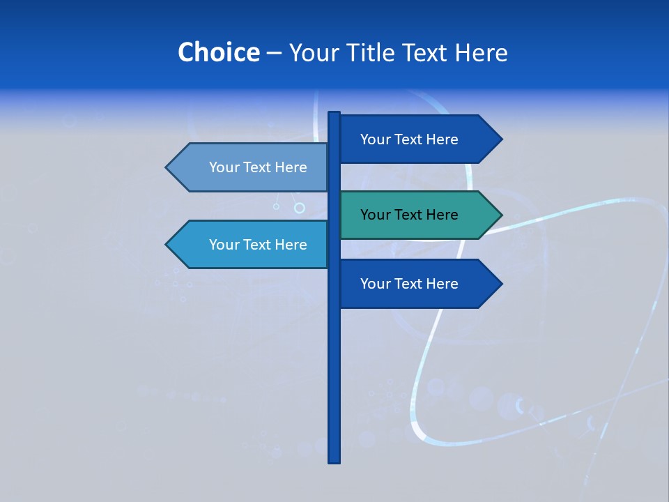 A Blue Abstract Background With Lines And Dots PowerPoint Template