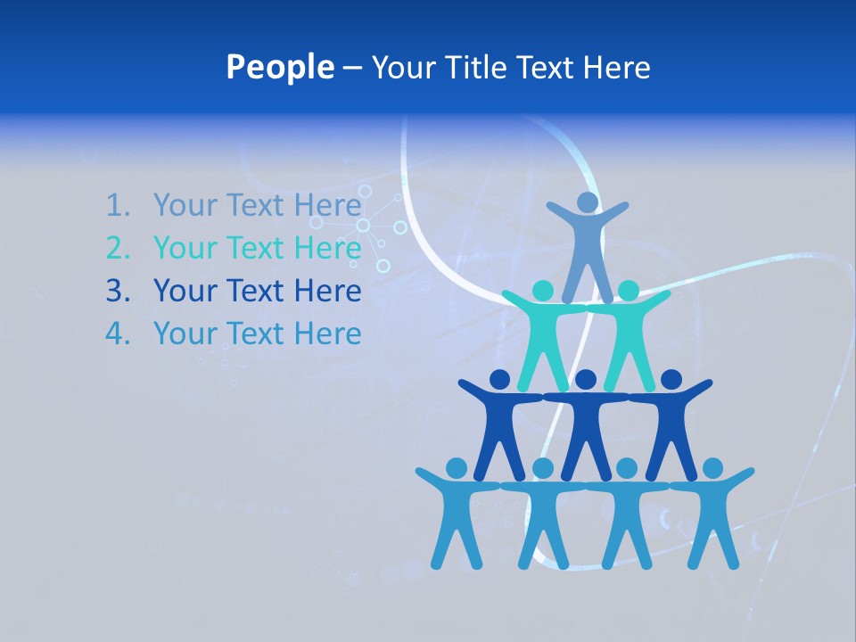 A Blue Abstract Background With Lines And Dots PowerPoint Template