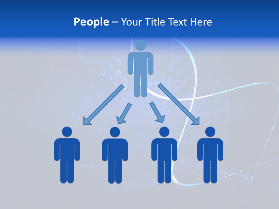 A Blue Abstract Background With Lines And Dots PowerPoint Template