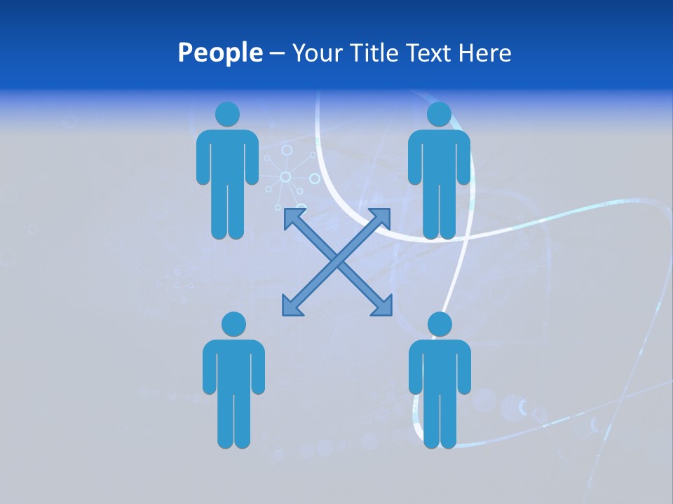 A Blue Abstract Background With Lines And Dots PowerPoint Template