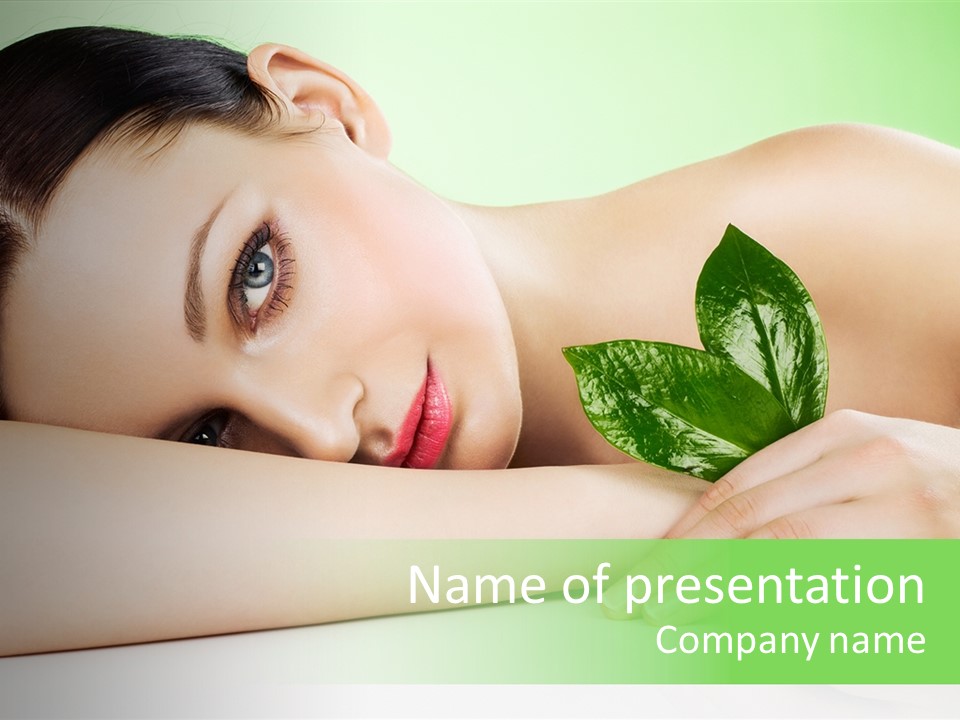 Cleanliness Healthy Leaf PowerPoint Template