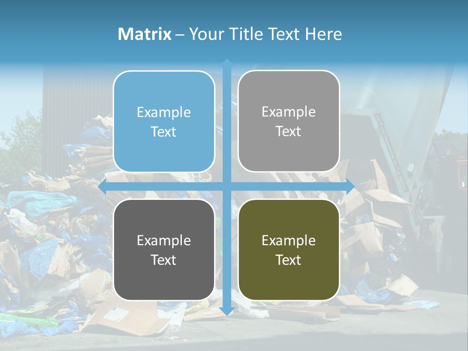 A Large Pile Of Garbage Sitting In Front Of A Building PowerPoint Template