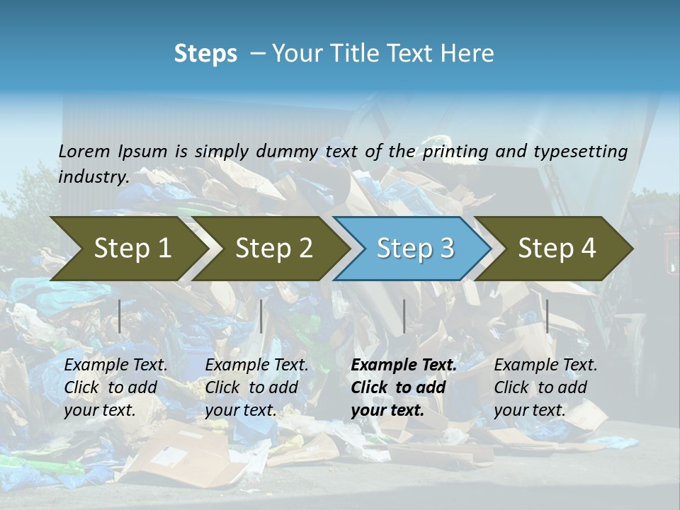 A Large Pile Of Garbage Sitting In Front Of A Building PowerPoint Template