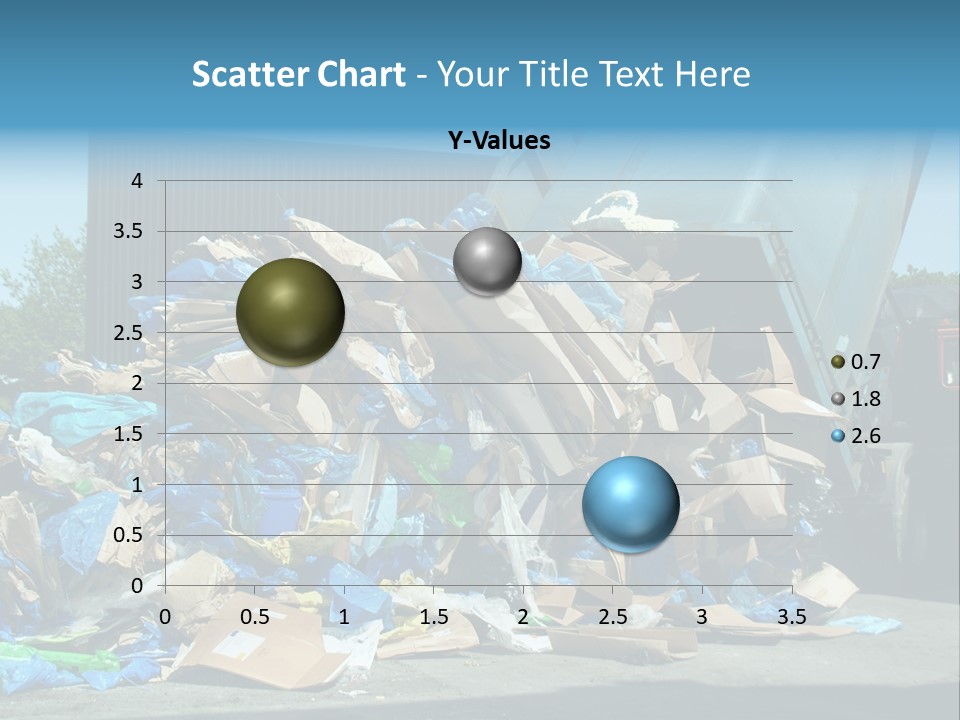 A Large Pile Of Garbage Sitting In Front Of A Building PowerPoint Template