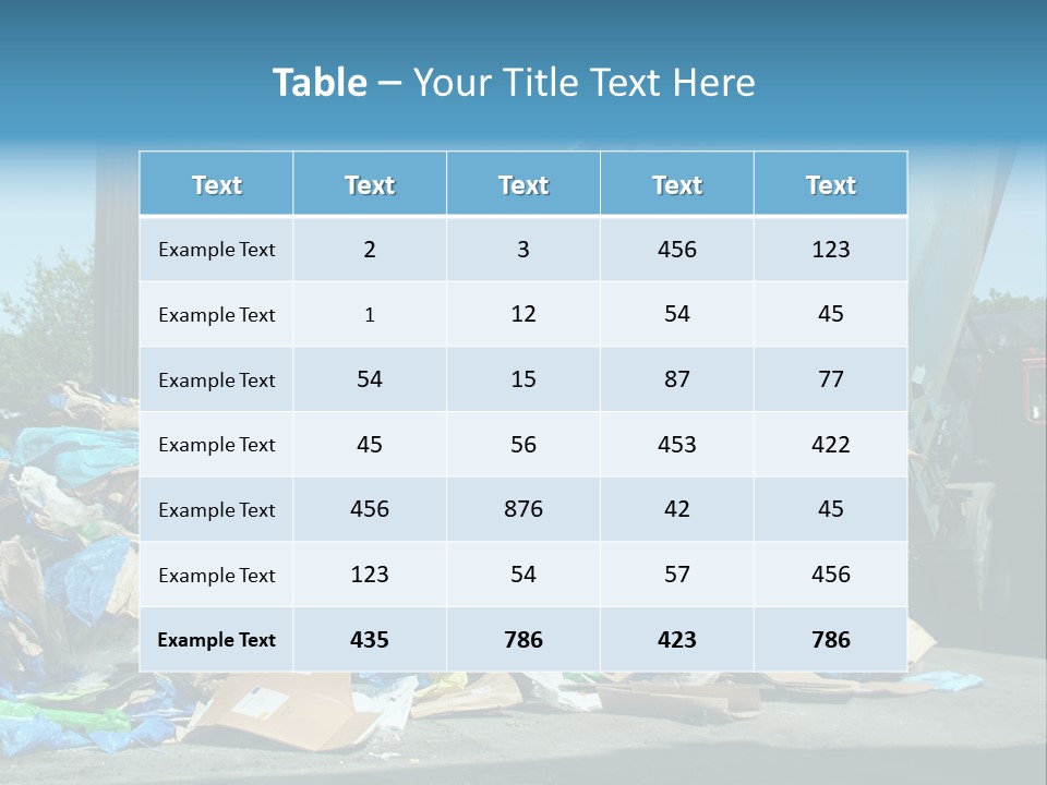 A Large Pile Of Garbage Sitting In Front Of A Building PowerPoint Template