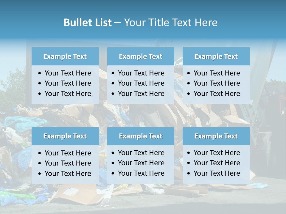 A Large Pile Of Garbage Sitting In Front Of A Building PowerPoint Template