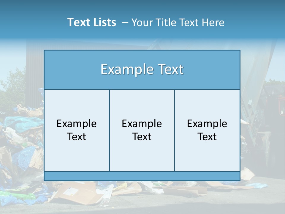 A Large Pile Of Garbage Sitting In Front Of A Building PowerPoint Template