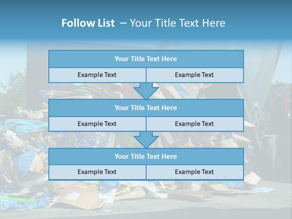 A Large Pile Of Garbage Sitting In Front Of A Building PowerPoint Template