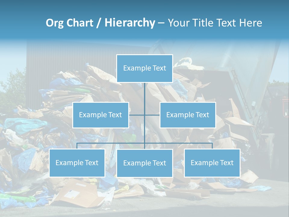 A Large Pile Of Garbage Sitting In Front Of A Building PowerPoint Template