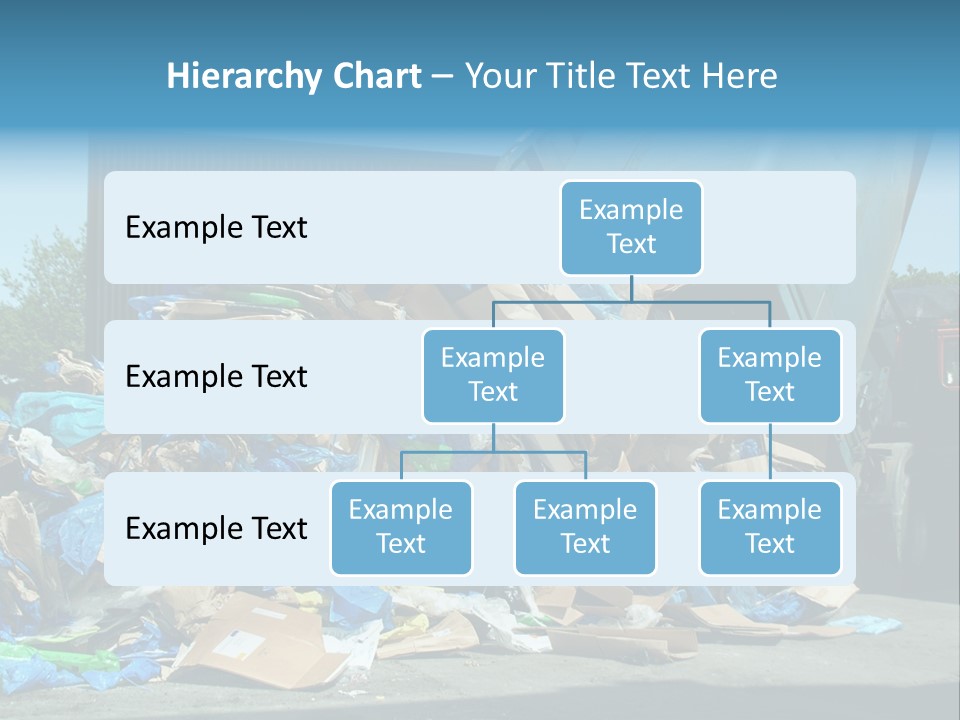 A Large Pile Of Garbage Sitting In Front Of A Building PowerPoint Template