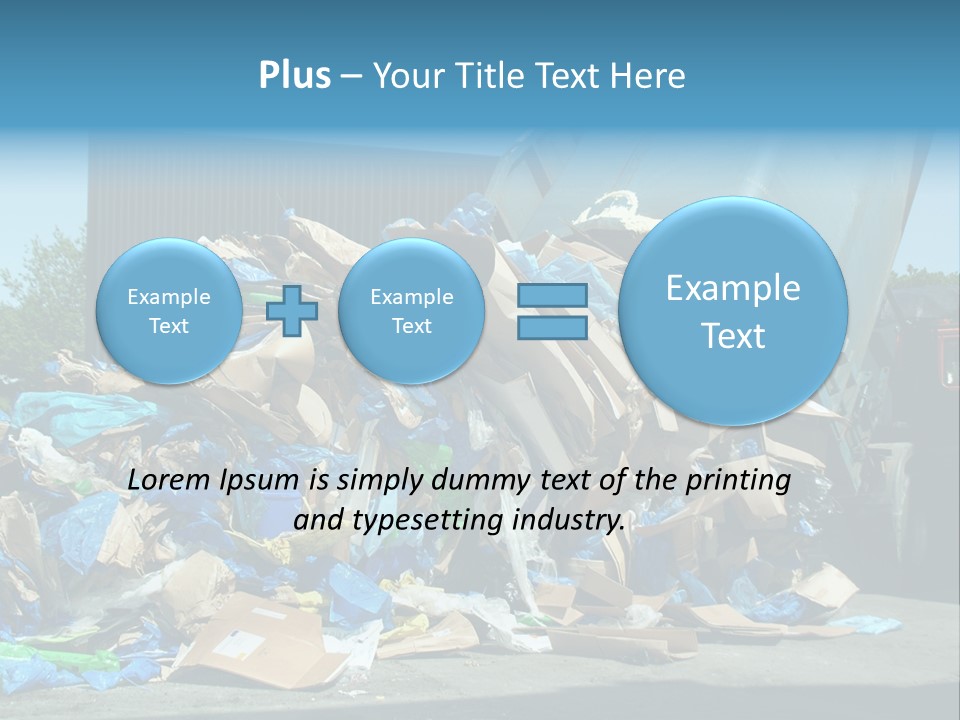 A Large Pile Of Garbage Sitting In Front Of A Building PowerPoint Template