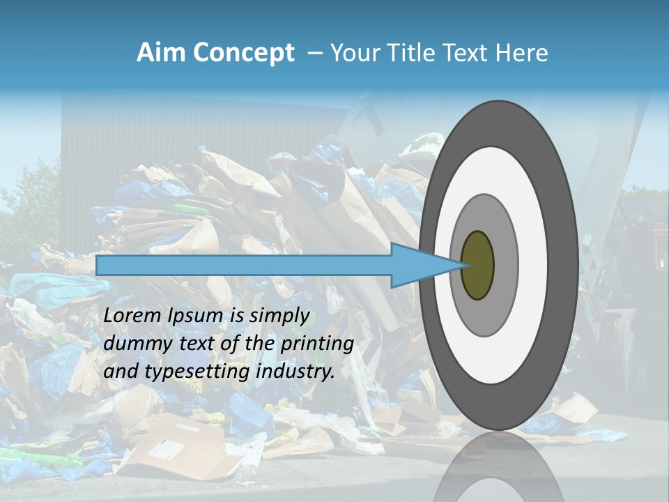 A Large Pile Of Garbage Sitting In Front Of A Building PowerPoint Template