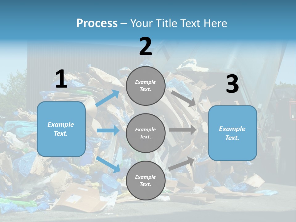 A Large Pile Of Garbage Sitting In Front Of A Building PowerPoint Template