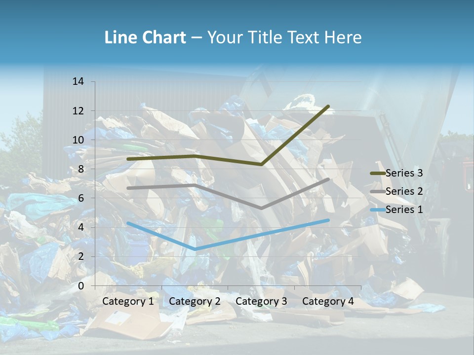 A Large Pile Of Garbage Sitting In Front Of A Building PowerPoint Template