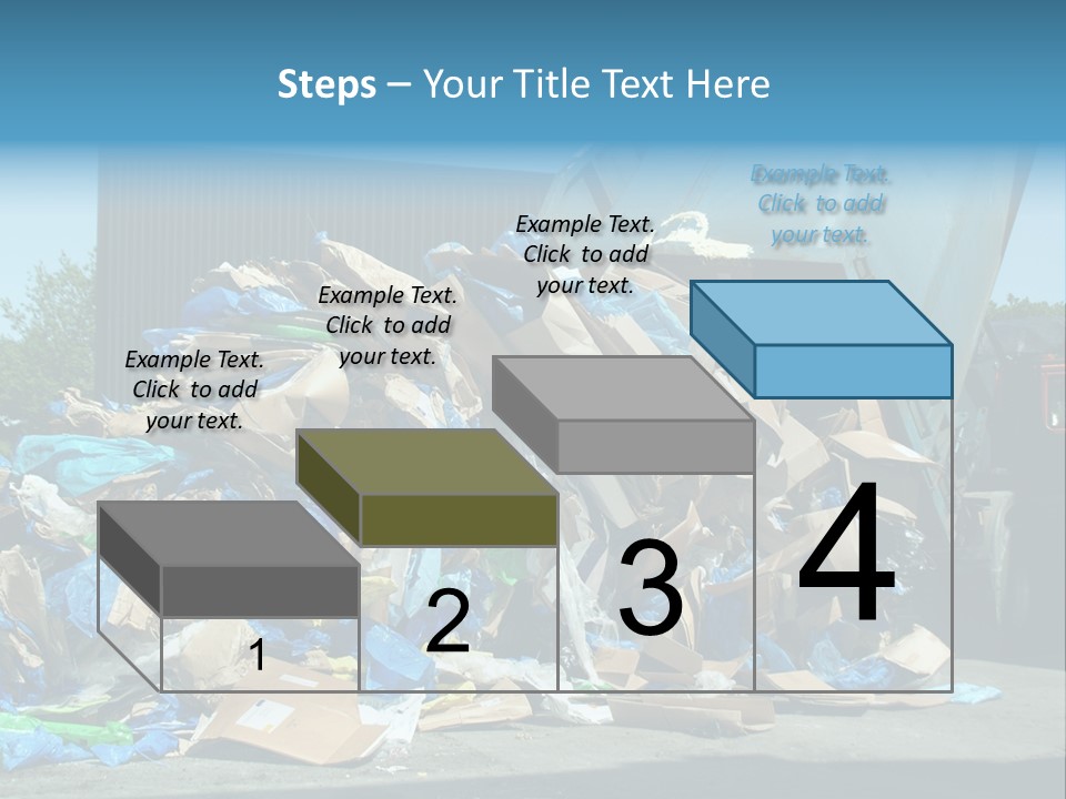 A Large Pile Of Garbage Sitting In Front Of A Building PowerPoint Template
