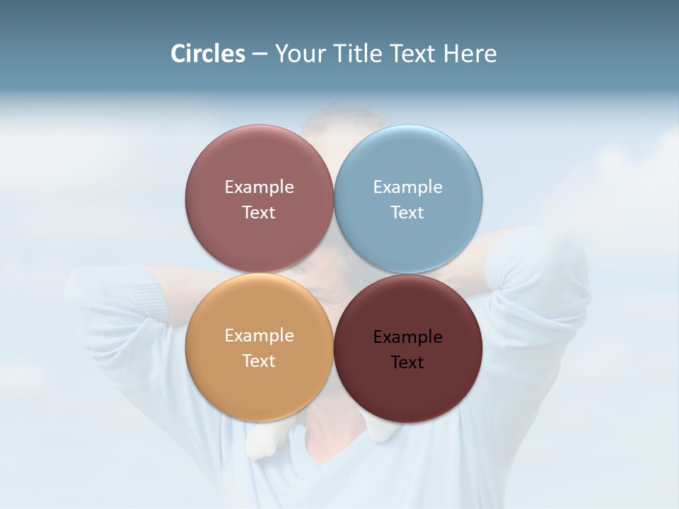 A Man Holding A Small Child On His Shoulders PowerPoint Template