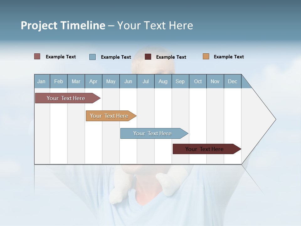 A Man Holding A Small Child On His Shoulders PowerPoint Template