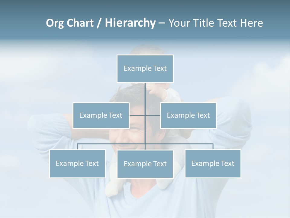A Man Holding A Small Child On His Shoulders PowerPoint Template