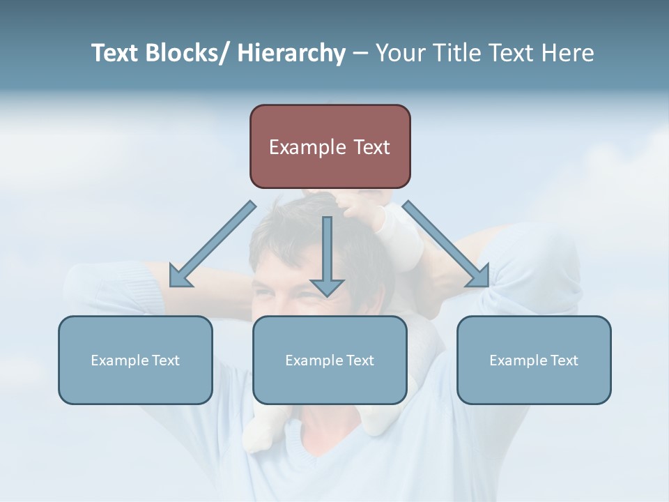 A Man Holding A Small Child On His Shoulders PowerPoint Template