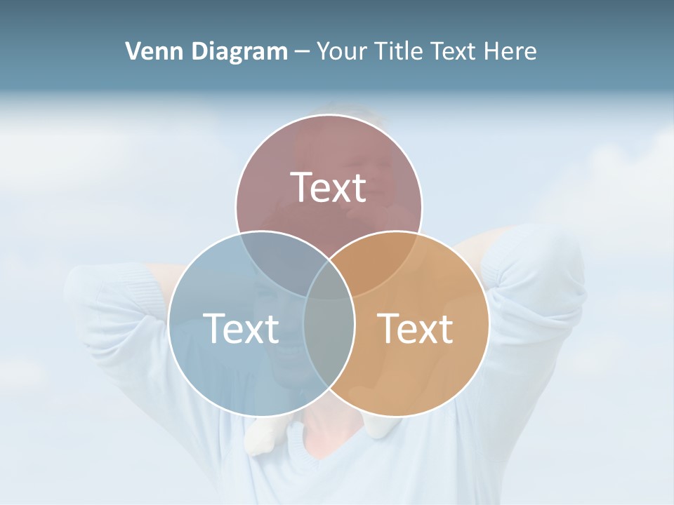 A Man Holding A Small Child On His Shoulders PowerPoint Template