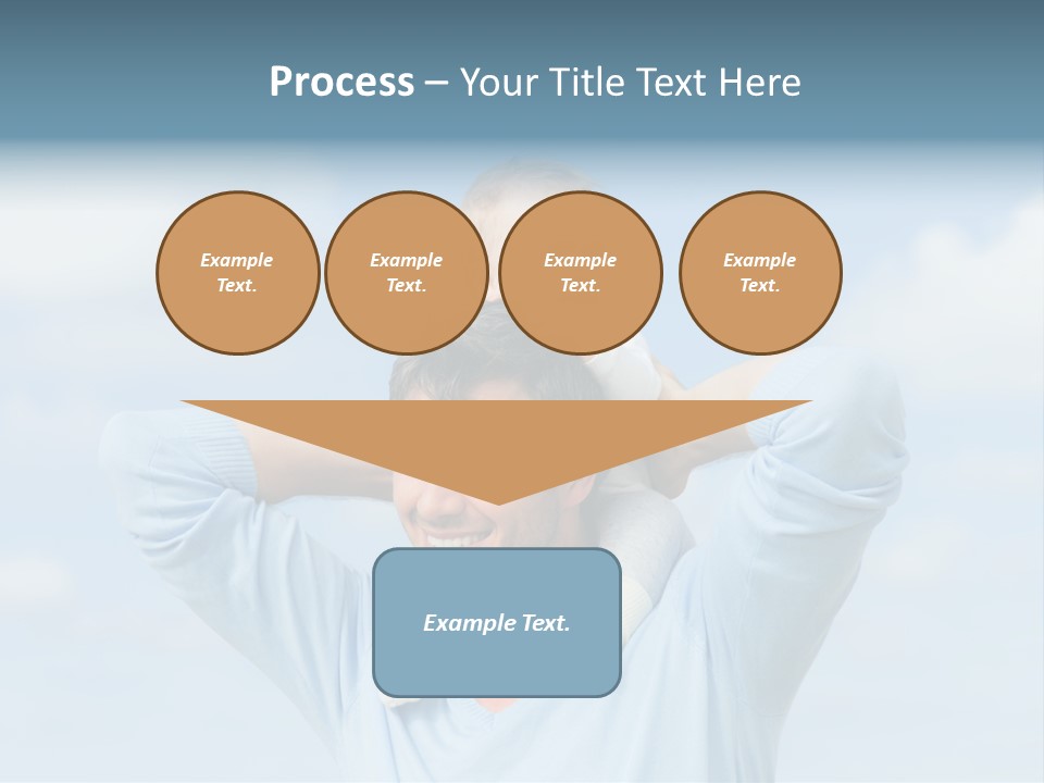 A Man Holding A Small Child On His Shoulders PowerPoint Template