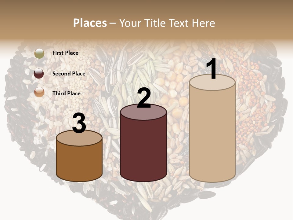 A Heart Shaped Bowl Filled With Grains And Seeds PowerPoint Template