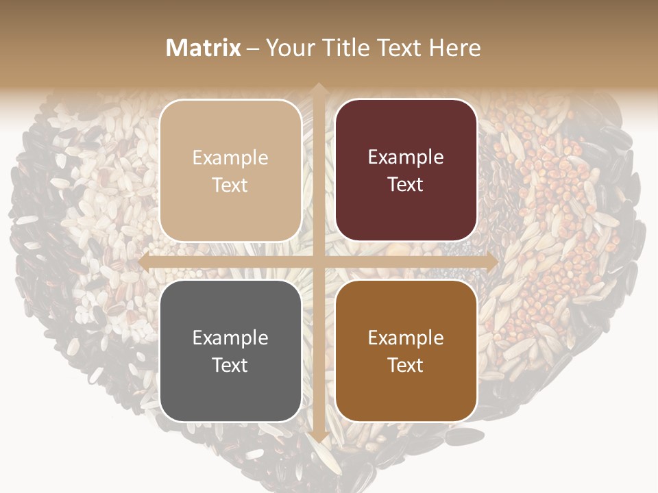 A Heart Shaped Bowl Filled With Grains And Seeds PowerPoint Template