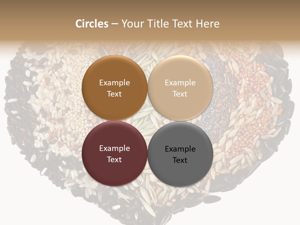 A Heart Shaped Bowl Filled With Grains And Seeds PowerPoint Template