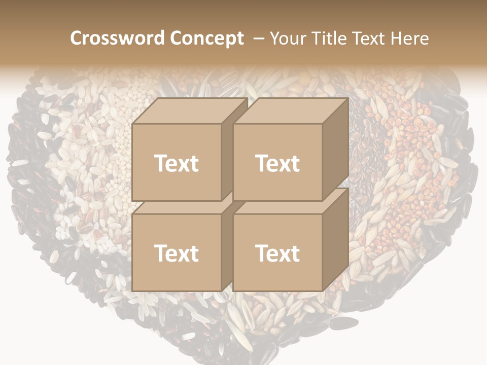 A Heart Shaped Bowl Filled With Grains And Seeds PowerPoint Template