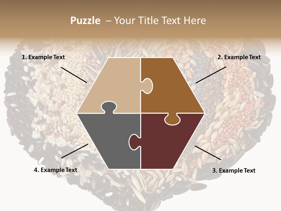 A Heart Shaped Bowl Filled With Grains And Seeds PowerPoint Template