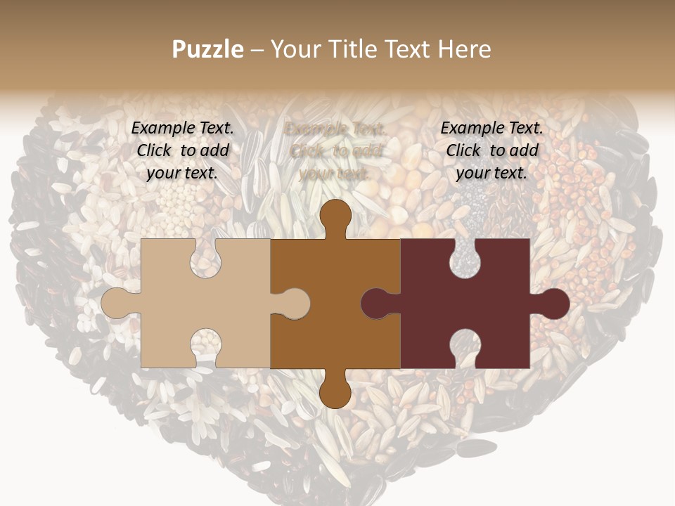 A Heart Shaped Bowl Filled With Grains And Seeds PowerPoint Template