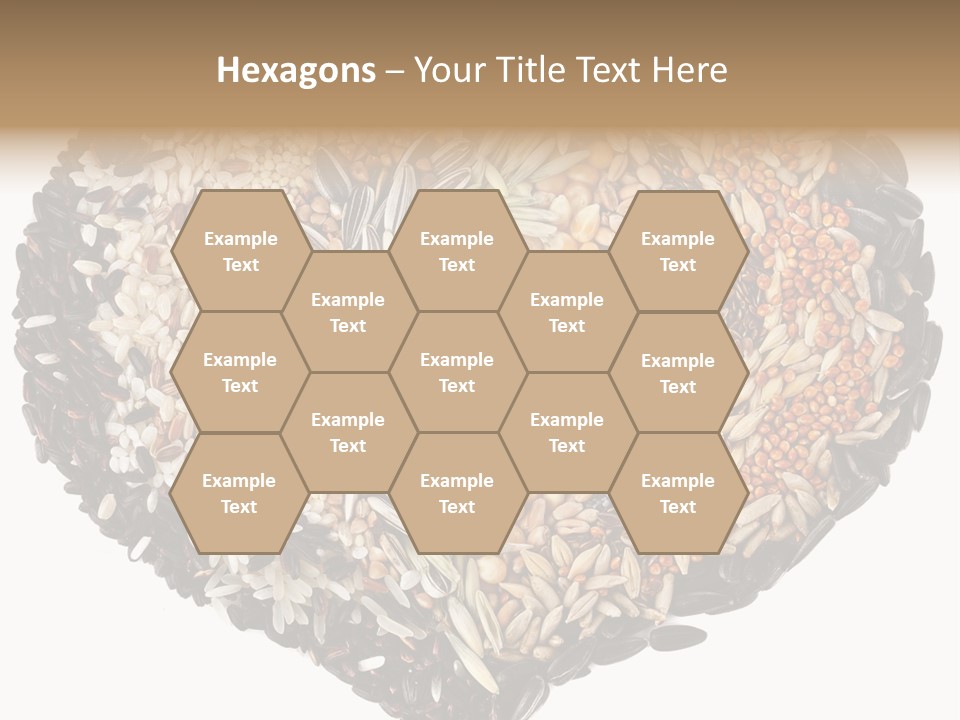 A Heart Shaped Bowl Filled With Grains And Seeds PowerPoint Template
