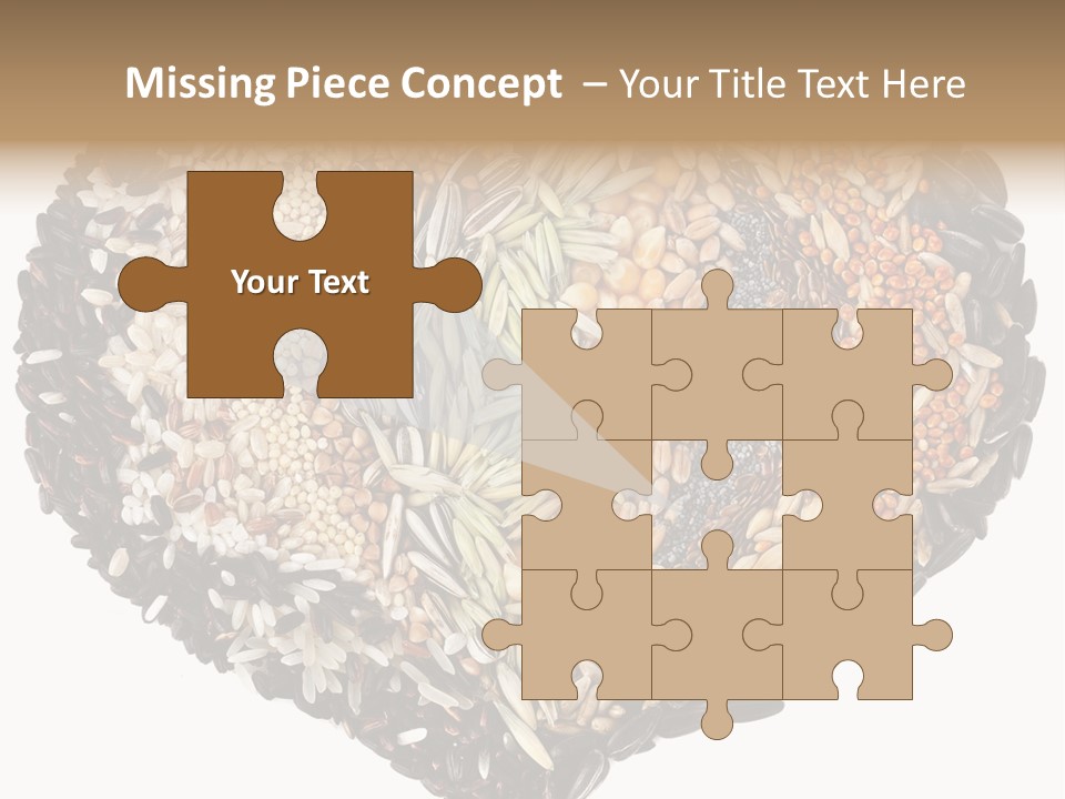 A Heart Shaped Bowl Filled With Grains And Seeds PowerPoint Template