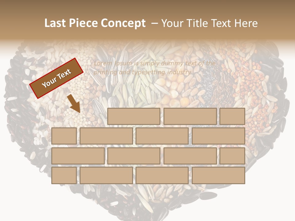 A Heart Shaped Bowl Filled With Grains And Seeds PowerPoint Template