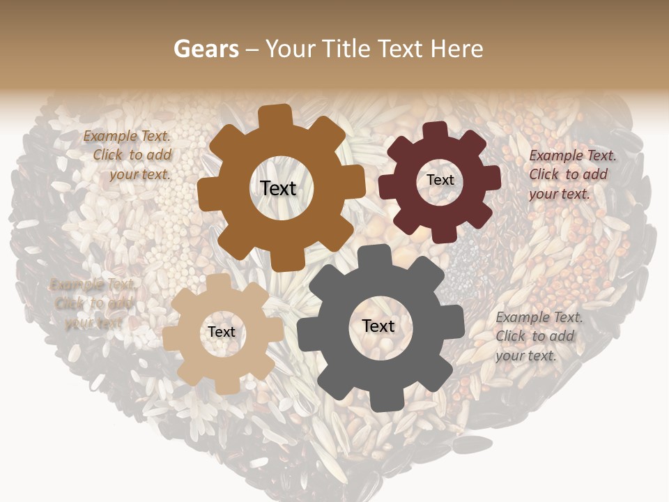 A Heart Shaped Bowl Filled With Grains And Seeds PowerPoint Template