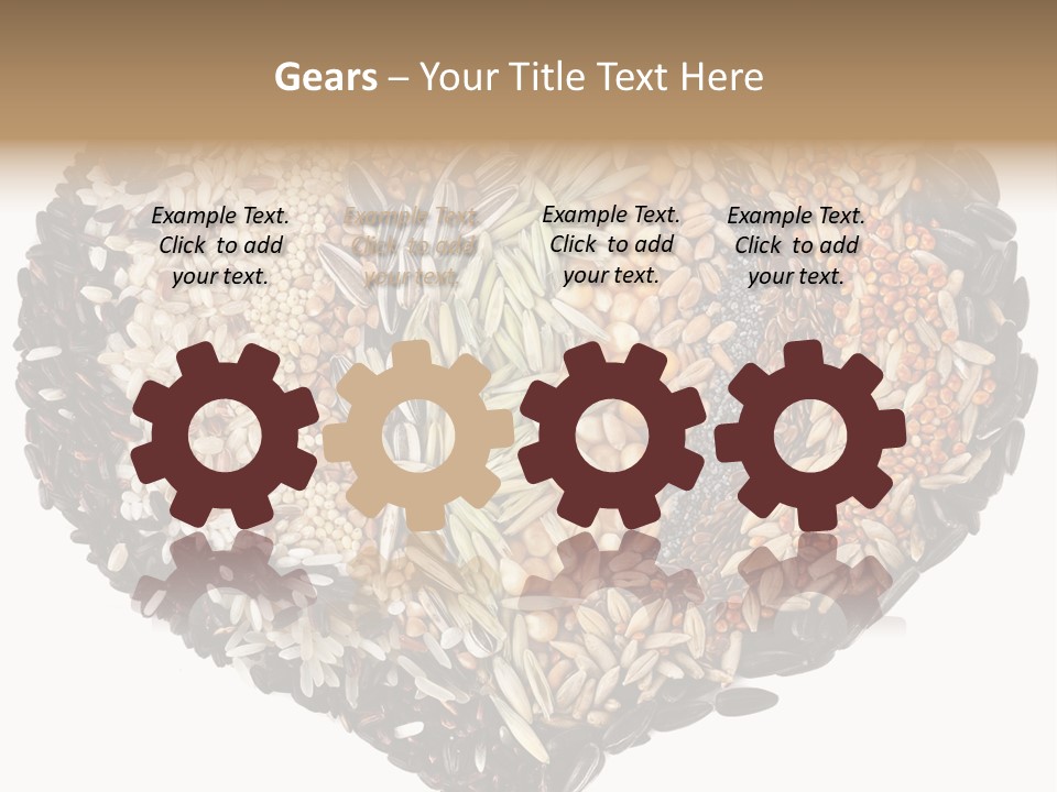 A Heart Shaped Bowl Filled With Grains And Seeds PowerPoint Template