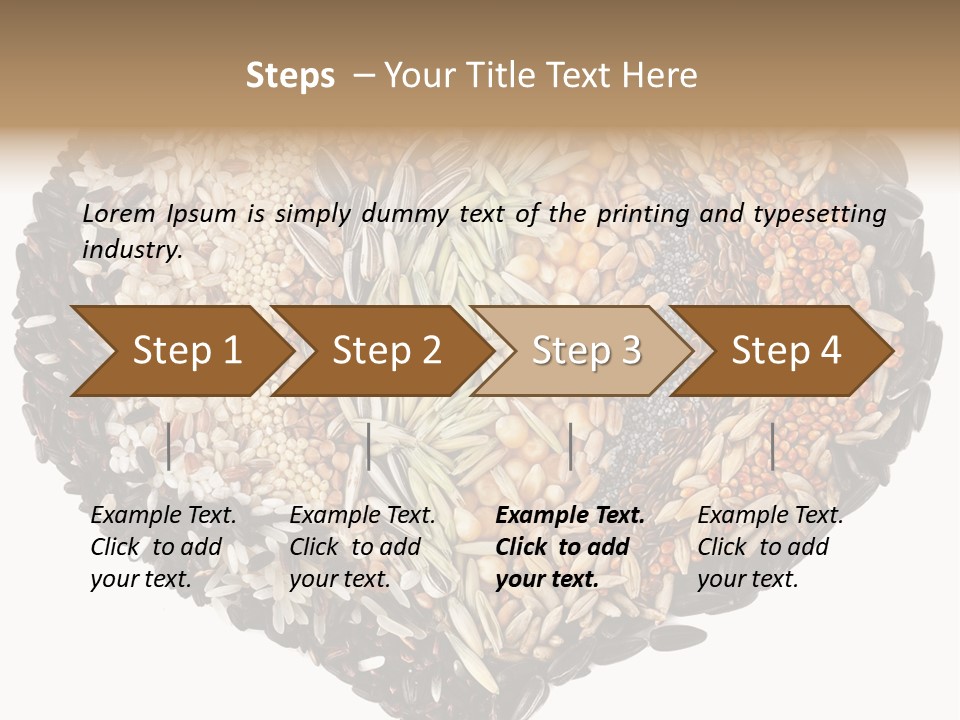 A Heart Shaped Bowl Filled With Grains And Seeds PowerPoint Template